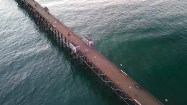 Kalifornien Oceanside Pier Solnedgången — Stockvideo