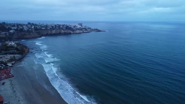 Hermoso Aerial Video Jolla Shores Beach San Diego — Vídeo de stock