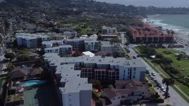 Jolla Shores San Diego Californië Pan Adu Windward Shores — Stockvideo