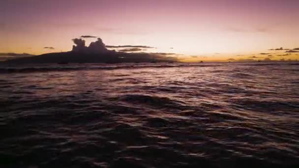 Puesta Sol Lahaina Maui Estados Unidos — Vídeo de stock