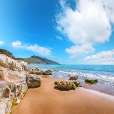 Fantastic summer morning on the Giallonardo beach. Sicily, Italy, Medityrrhenian sea, Europe