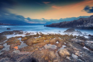 San Vito Burnu 'ndaki Isolidda Sahili' nin muhteşem deniz manzarası. Akdeniz 'in popüler seyahat noktası. Konum: San Vito Lo Capo, Trapani ili, Sicilya, İtalya, Avrupa