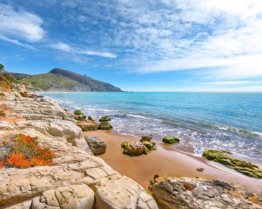 Fantastic summer morning on the Giallonardo beach. Sicily, Italy, Medityrrhenian sea, Europe