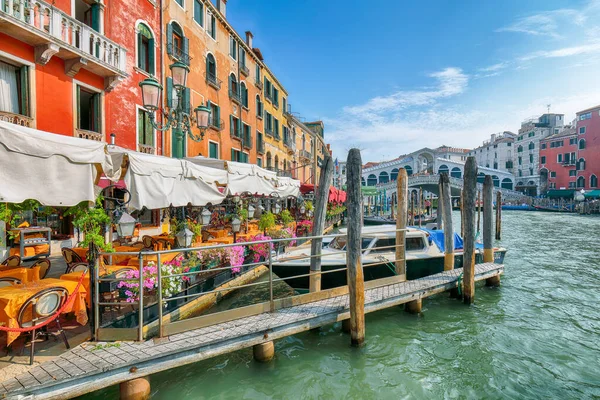 Lenyűgöző Reggeli Városkép Velencéről Híres Canal Grande Val Népszerű Úti — Stock Fotó