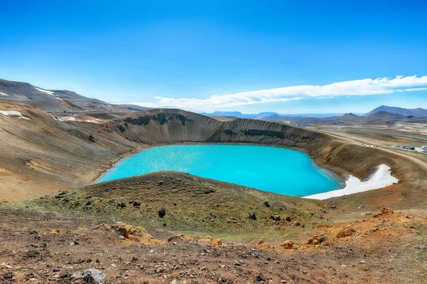 Adembenemend Uitzicht Beroemde Krater Viti Bij Krafla Geothermische Gebied Locatie — Stockfoto