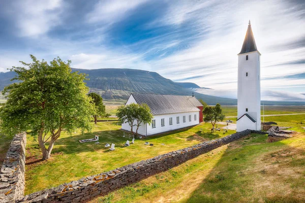 Дивовижний Вид Кафедральний Собор Холар Ісландії Місце Місто Холар Долина — стокове фото