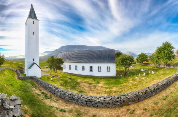Дивовижний Вид Кафедральний Собор Холар Ісландії Місце Місто Холар Долина — стокове фото