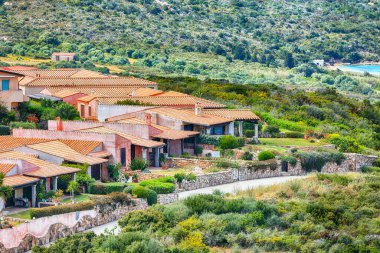 Palau 'nun inanılmaz manzarası. Konum: Palau, Olbia-Tempio ili, Sardinya, İtalya, Avrupa