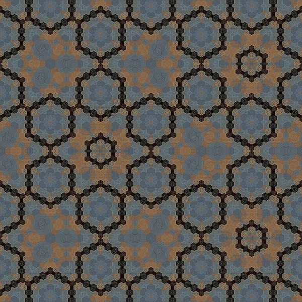 摩洛哥纺织品印花复古图案设计 土耳其风格的地砖和地毯 传统的神秘背景设计 阿拉伯的民族质感 现代混合刺绣设计理念 — 图库照片