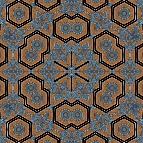 摩洛哥纺织品印花复古图案设计 土耳其风格的地砖和地毯 传统的神秘背景设计 阿拉伯的民族质感 现代混合刺绣设计理念 — 图库照片