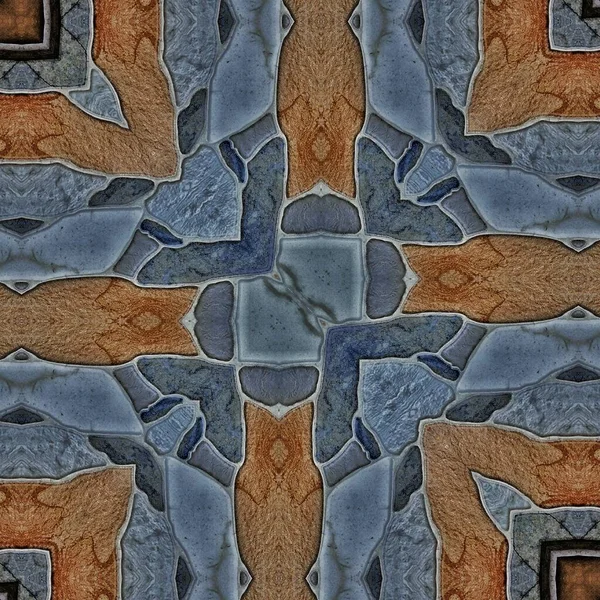 数码纺织品印花复古花卉艺术设计 土耳其流行的地砖和地毯图案 室内装饰用独特的墙面和包装纸的装饰设计 — 图库照片