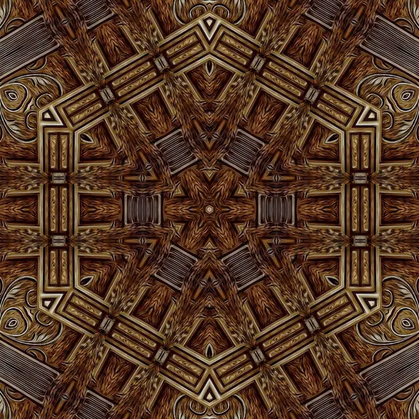 Folyo, dijital kağıt, tekstil, seramik fayanslar ve ambalaj kağıtları için lüks altın doku sanatı. İç dekorasyon için ahşap kaplama ile altın desenli arkaplan tasarımı