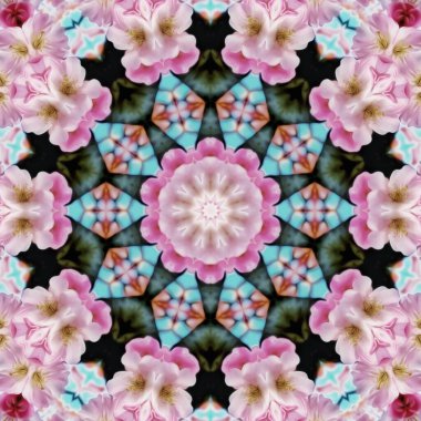 Arka plan için desen tasarımı. Duvar kağıdı ve tema için 3D illüstrasyon. İç dekorasyon fikri. Yeni moda nakış ve batik konsepti. Mozaik zemin. Tişört için baskı işi