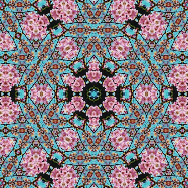 Arka plan için desen tasarımı. Duvar kağıdı ve tema için 3D illüstrasyon. İç dekorasyon fikri. Yeni moda nakış ve batik konsepti. Mozaik zemin. Tişört için baskı işi