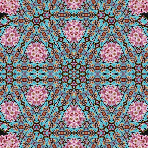 Arka plan için desen tasarımı. Duvar kağıdı ve tema için 3D illüstrasyon. İç dekorasyon fikri. Yeni moda nakış ve batik konsepti. Mozaik zemin. Tişört için baskı işi