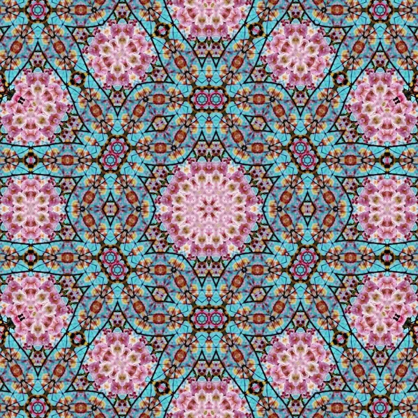 Arka plan için desen tasarımı. Duvar kağıdı ve tema için 3D illüstrasyon. İç dekorasyon fikri. Yeni moda nakış ve batik konsepti. Mozaik zemin. Tişört için baskı işi