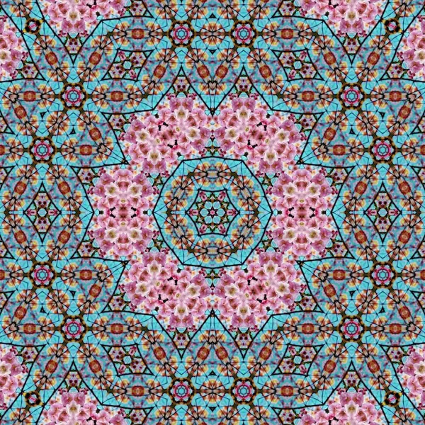 Arka plan için desen tasarımı. Duvar kağıdı ve tema için 3D illüstrasyon. İç dekorasyon fikri. Yeni moda nakış ve batik konsepti. Mozaik zemin. Tişört için baskı işi