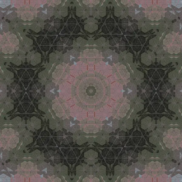 Arka plan için desen tasarımı. Duvar kağıdı ve tema için 3D illüstrasyon. İç dekorasyon fikri. Yeni moda nakış ve batik konsepti. Mozaik zemin. Tişört için baskı işi