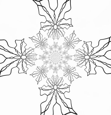 Renk doldurma çalışması için sanat eserleri. Öğrenmek için karalama çalışması örneği. Anaokulu öğrencileri için boyama kitabı sayfası. Geleneksel şenlik dekorasyonu için mandala boyası