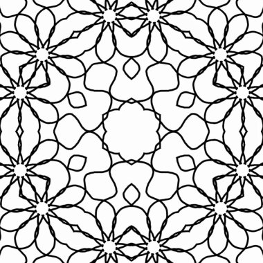 Renk doldurma çalışması için sanat eserleri. Öğrenmek için karalama çalışması örneği. Anaokulu öğrencileri için boyama kitabı sayfası. Geleneksel şenlik dekorasyonu için mandala boyası