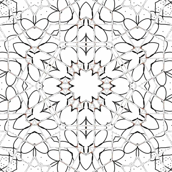 Renk doldurma çalışması için sanat eserleri. Öğrenmek için karalama çalışması örneği. Anaokulu öğrencileri için boyama kitabı sayfası. Geleneksel şenlik dekorasyonu için mandala boyası