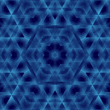 Teknolojiyle ilgili arka plan için soyut çokgen koyu mavi geometrik desenler. Bilim kurgu fantezi sanatı özellikle ağ, web, siber uzay, büyük veri, müzik görselleştirme kavramı için yapılmıştır.