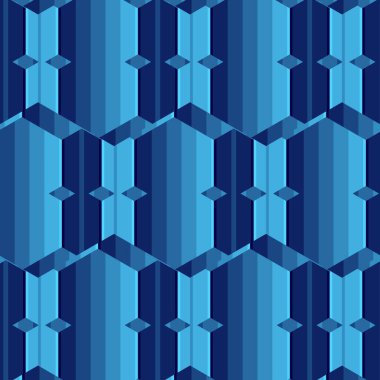 Teknolojiyle ilgili arka plan için soyut çokgen koyu mavi geometrik desenler. Bilim kurgu fantezi sanatı özellikle ağ, web, siber uzay, büyük veri, müzik görselleştirme kavramı için yapılmıştır.