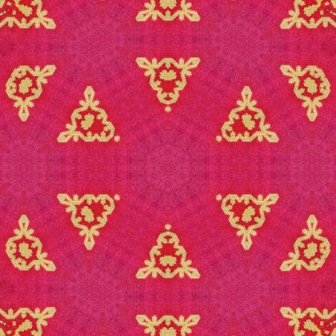 Indian ajrak floral pattern to make festival dress, decorative ornament, digital paper print. Ethnical motifs for mandala design, fabric print, interior decoration. Design for home decor, drawing sequin elements arranged in a mesmerizing patchwork clipart