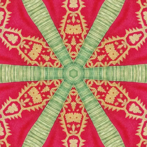 Festival elbisesi, dekoratif süs, dijital kağıt baskı yapmak için Hint jrak desenli çiçek deseni. Mandala tasarımı için etnik motifler, kumaş baskısı, iç dekorasyon. Ev dekorasyonu için tasarım, büyüleyici bir yama ile düzenlenmiş pul ögeleri çizimi