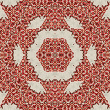 Arka plan için desen tasarımı. Duvar kağıdı ve tema için 3D illüstrasyon. İç dekorasyon fikri. Yeni moda nakış ve batik konsepti. Mozaik zemin. Tişört için baskı işi