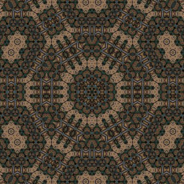 Tekstil, broşür, dergi kapağı baskısı için kabile konsepti tasarımı. İç dekorasyon ve geleneksel kostüm veya el işi için yerel moda modeli arka planı