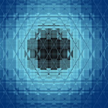 Teknolojiyle ilgili arka plan için soyut çokgen koyu mavi geometrik desenler. Bilim kurgu fantezi sanatı özellikle ağ, web, siber uzay, büyük veri, kablosuz bağlantı konsepti için yapılmıştır.