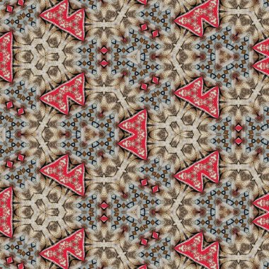 Etnik karışık nakış tasarımı konsepti. Dijital tekstil, seramik ürün, dijital kağıt, ambalaj kağıdı, halı baskısı için soyut fantezi çiçeği tasarımı. Kenarlık, çerçeve, logo, batik, kravat boyası, fayans, halı vs. için sanat öğesi