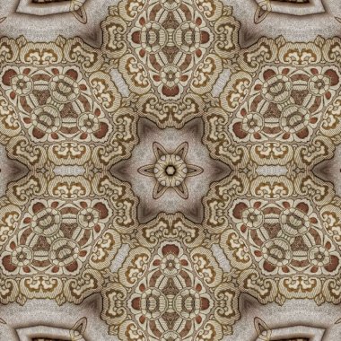 Traditional ajrakh floral pattern to make festival dress, decorative ornament, digital paper print. Ethnical motifs for mandala design, fabric print, interior decoration clipart