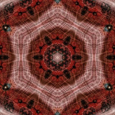 Arka plan için desen tasarımı. Duvar kağıdı ve tema için 3D illüstrasyon. İç dekorasyon fikri. Yeni moda nakış ve batik konsepti. Mozaik zemin. Tişört için baskı işi