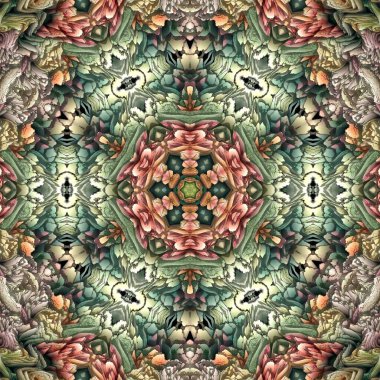 Geleneksel karışık etnik tasarım konsepti. Web sitesi için antik illüstrasyon sanatı, kullanıcı arayüzü teması, kumaş baskısı, giriş ekranı, duvar kağıdı vs. İç dekorasyon fikri. Halı arkaplanı için soyut desen