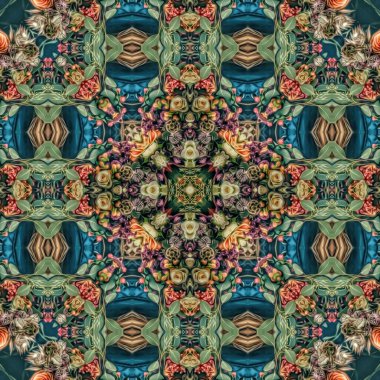 Sanatsal çiçek deseni. Gül, papatya, filigran, lale, zambak, nilüfer ve orkide karışımı. Tekstil, broşür, menü kartı, düğün kartı, fayans, duvar kaplaması için en iyisi