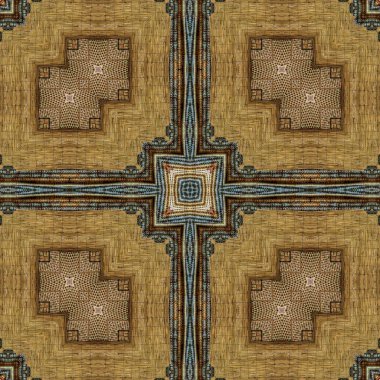 Tekstil, broşür, dergi kapağı baskısı için kabile konsepti tasarımı. İç dekorasyon ve geleneksel kostüm veya el işi için yerel moda modeli arka planı