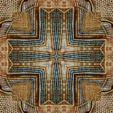 Tekstil, broşür, dergi kapağı baskısı için kabile konsepti tasarımı. İç dekorasyon ve geleneksel kostüm veya el işi için yerel moda modeli arka planı