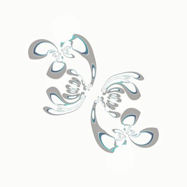 Modern Geometrik soyut logo. Tekstil, restoran, turizm, yemek, moda, teknoloji, kozmetik şirketi için Line Art marka kimlik tasarımı. Eşsiz simge ögeleri için minimalist kavram