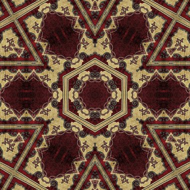 Arka plan için mistik desen tasarımı. Web sitesi için 3D illüstrasyon sanatı, kullanıcı arayüzü teması, kapak fotoğrafı, iç dekorasyon fikri, duvar resmi, nakış ve batik kavramı için duvar kağıdı