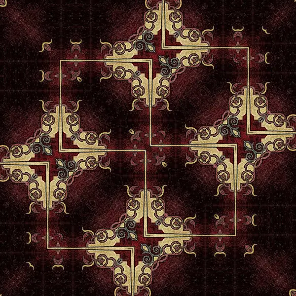 Arka plan için desen tasarımı. Duvar kağıdı ve tema için 3D illüstrasyon. İç dekorasyon fikri. Yeni moda nakış ve batik konsepti. Mozaik zemin. Tişört için baskı işi
