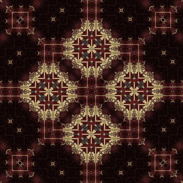 Arka plan için desen tasarımı. Duvar kağıdı ve tema için 3D illüstrasyon. İç dekorasyon fikri. Yeni moda nakış ve batik konsepti. Mozaik zemin. Tişört için baskı işi
