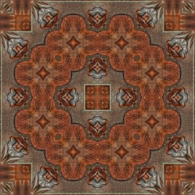 Festival elbisesi, dekoratif süs, dijital kağıt baskı yapmak için geleneksel ajrakh deseni. Mandala tasarımı için etnik motifler, kumaş baskısı, iç dekorasyon