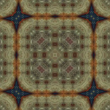 Arka plan için mistik desen tasarımı. Web sitesi için 3D illüstrasyon sanatı, kullanıcı arayüzü teması, kapak fotoğrafı, iç dekorasyon fikri, duvar resmi, nakış ve batik kavramı için duvar kağıdı