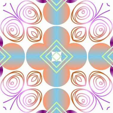 Decorative illustration design with gradient shapes. Artistic crypto art for wallpaper, wrapper, banner, web, flyer, brochure, poster, digital paper, etc. NFT non fungible token as collectible assets clipart