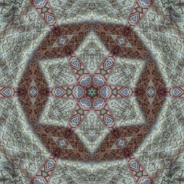 Arka plan için mistik desen tasarımı. Web sitesi için 3D illüstrasyon sanatı, kullanıcı arayüzü teması, kapak fotoğrafı, iç dekorasyon fikri, duvar resmi, nakış ve batik kavramı için duvar kağıdı