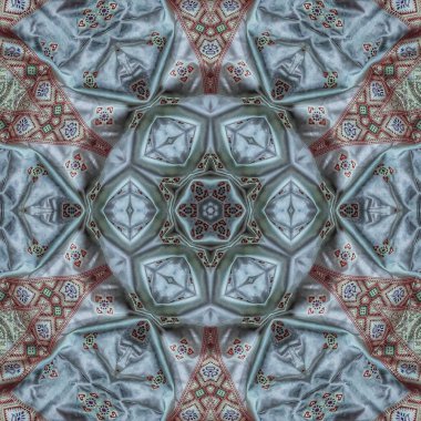 Arka plan için mistik desen tasarımı. Web sitesi için 3D illüstrasyon sanatı, kullanıcı arayüzü teması, kapak fotoğrafı, iç dekorasyon fikri, duvar resmi, nakış ve batik kavramı için duvar kağıdı