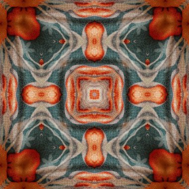 Pakistan ve Hint kültüründen phulkari kalamkari motifli geleneksel tasarım. Halı dupatta batik nakışı için geometrik etnik desen. Panjabi Dijital baskısı boho aztec doku sanatı olarak