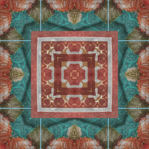 stock image Traditional mixed Embroidery design concept. Antique art textile, carpet, rug, curtains, pillowcase, and fabric printing. Interior decoration idea. Traditional pattern for fashion items making